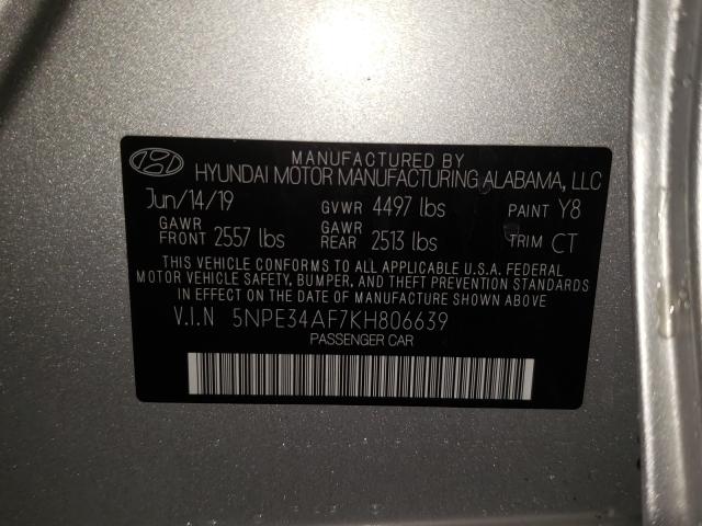2019 HYUNDAI SONATA LIM 5NPE34AF7KH806639