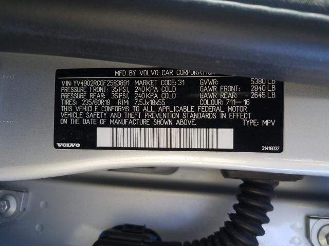 2015 VOLVO XC60 T6 PR - YV4902RC0F2583891