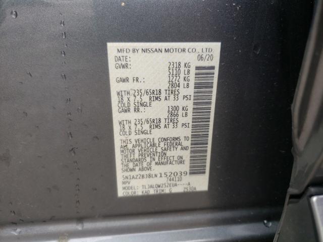 2020 NISSAN MURANO SV 5N1AZ2BJ8LN152039