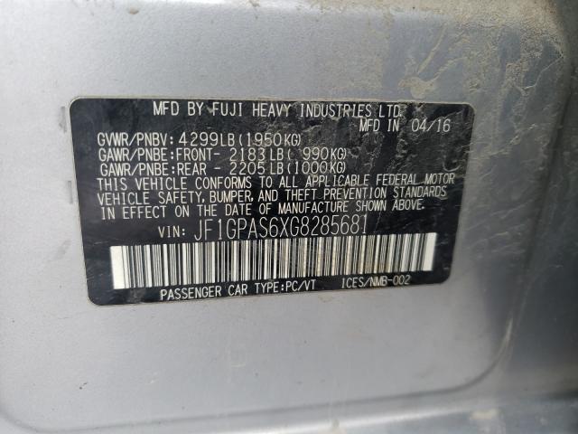 2016 SUBARU IMPREZA SP JF1GPAS6XG8285681