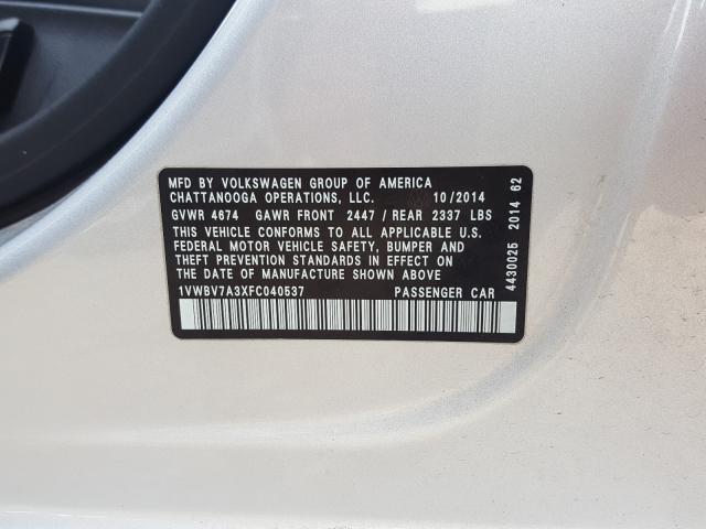 2015 VOLKSWAGEN PASSAT SE 1VWBV7A3XFC040537