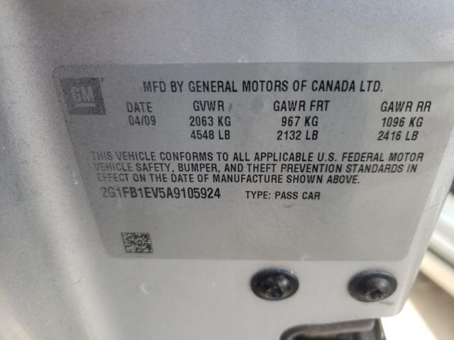 2010 CHEVROLET CAMARO LT 2G1FB1EV5A9105924