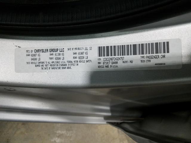 2012 DODGE AVENGER SE 1C3CDZAB7CN324757