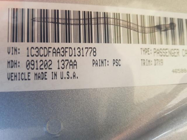 2015 DODGE DART SE 1C3CDFAA3FD131778