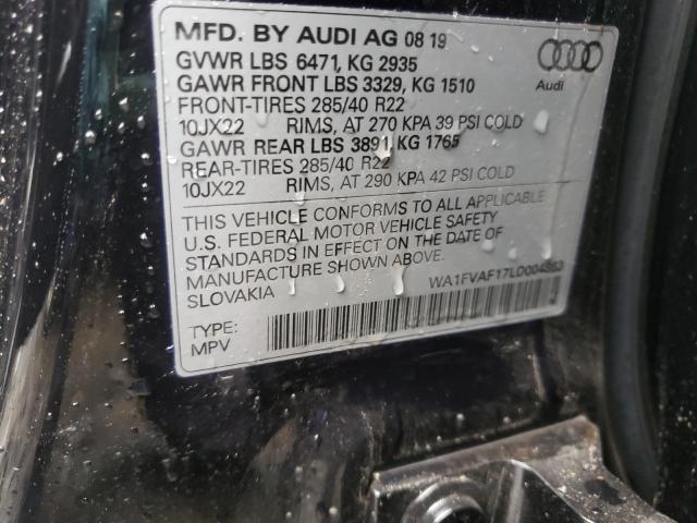 2020 AUDI Q8 PRESTIG WA1FVAF17LD004863