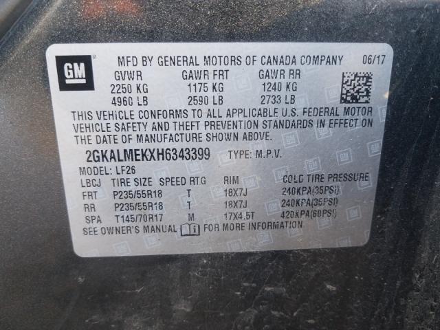 2017 GMC TERRAIN SL 2GKALMEKXH6343399