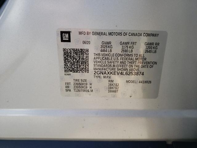 2020 CHEVROLET EQUINOX LT 2GNAXKEV4L6253874