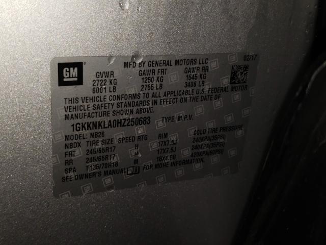 2017 GMC ACADIA SLE 1GKKNKLA0HZ250683