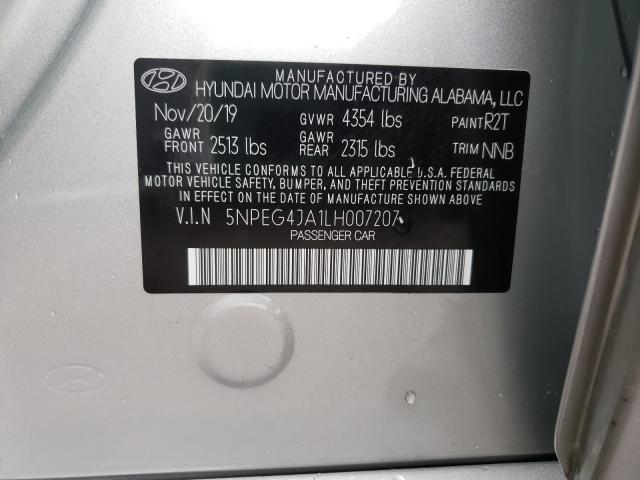 2020 HYUNDAI SONATA SE 5NPEG4JA1LH007207