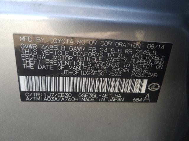 2015 LEXUS IS 250 JTHCF1D26F5017523
