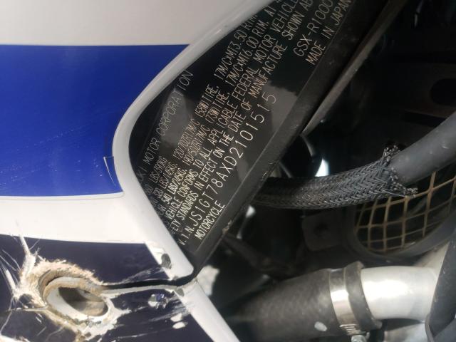 2013 SUZUKI GSX-R1000 JS1GT78AXD2101515