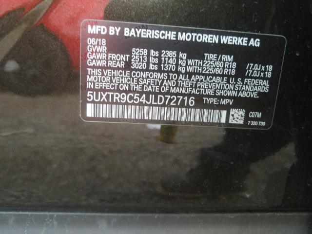 2018 BMW X3 XDRIVE3 5UXTR9C54JLD72716