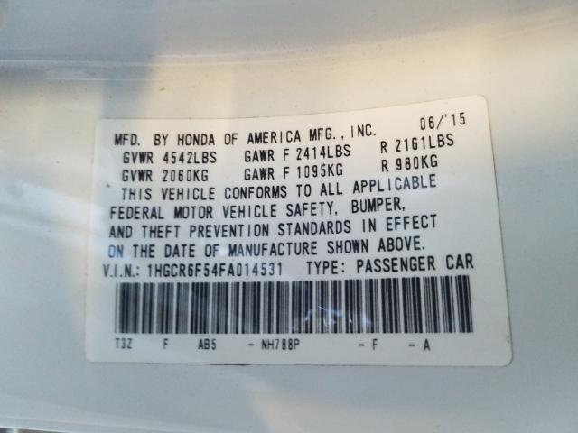 2015 HONDA ACCORD HYB 1HGCR6F54FA014531