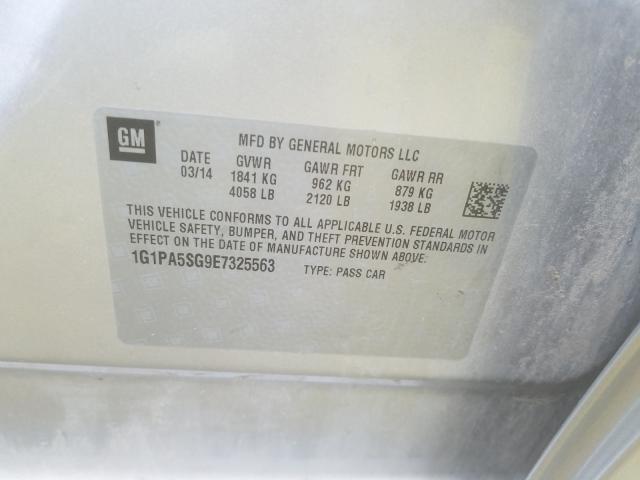 2014 CHEVROLET CRUZE LS 1G1PA5SG9E7325563