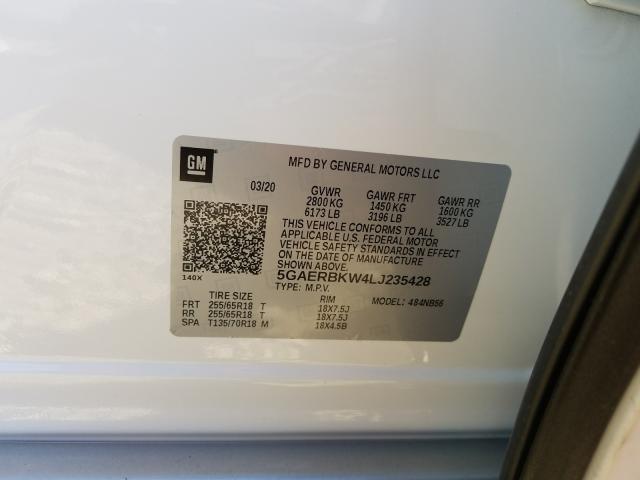 2020 BUICK ENCLAVE ES 5GAERBKW4LJ235428