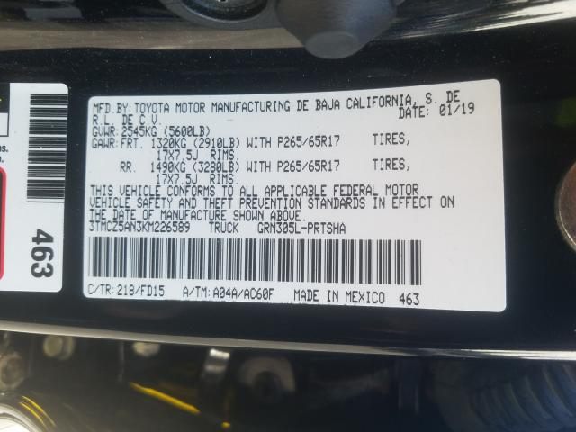 2019 TOYOTA TACOMA DOU 3TMCZ5AN3KM226589