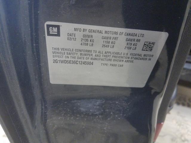 2012 CHEVROLET IMPALA POL 2G1WD5E36C1245904