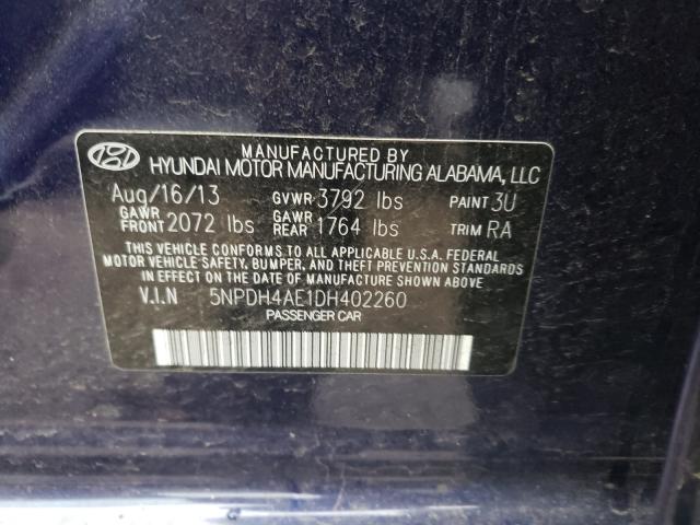 2013 HYUNDAI ELANTRA GL 5NPDH4AE1DH402260