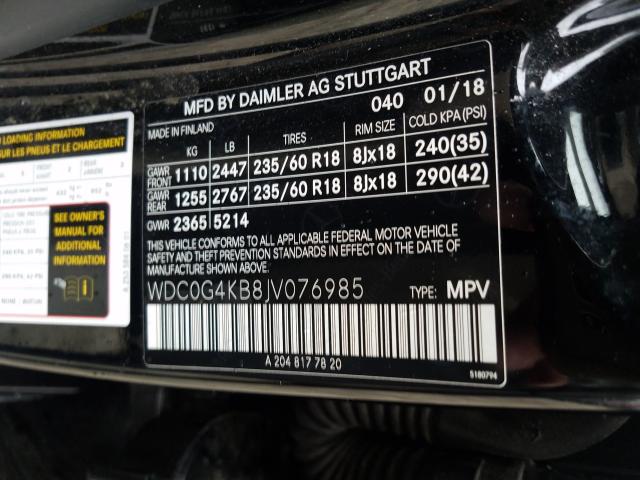 2018 MERCEDES-BENZ GLC 300 4M WDC0G4KB8JV076985