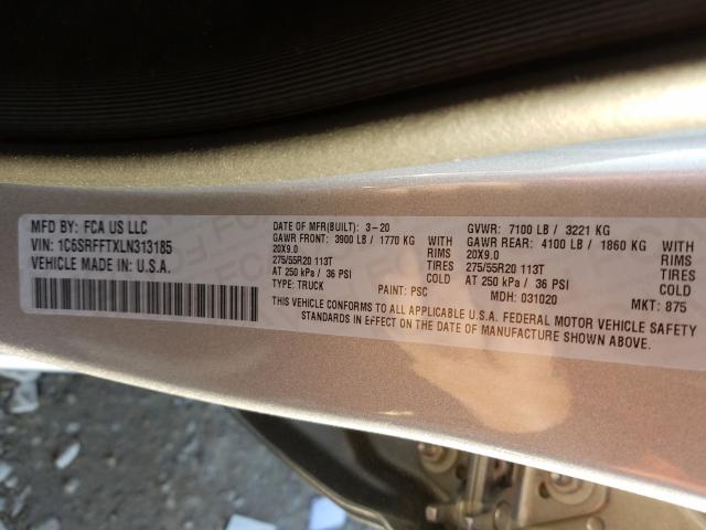 2020 RAM 1500 BIG H 1C6SRFFTXLN313185
