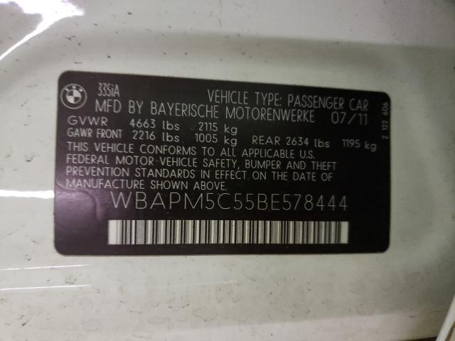 2011 BMW 335 I WBAPM5C55BE578444