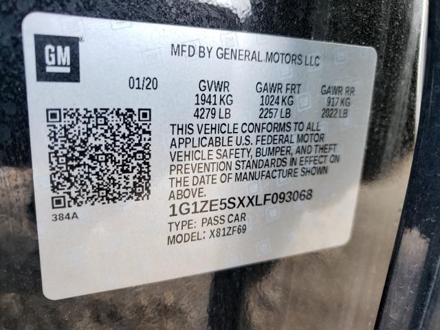 2020 CHEVROLET MALIBU PRE 1G1ZE5SXXLF093068