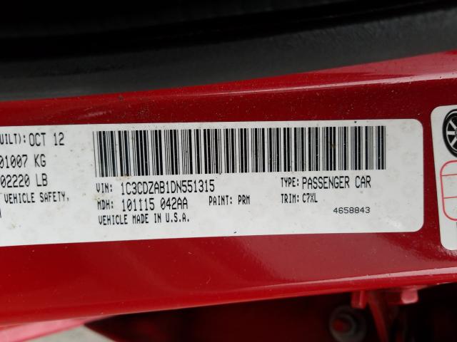 2013 DODGE AVENGER 1C3CDZAB1DN551315