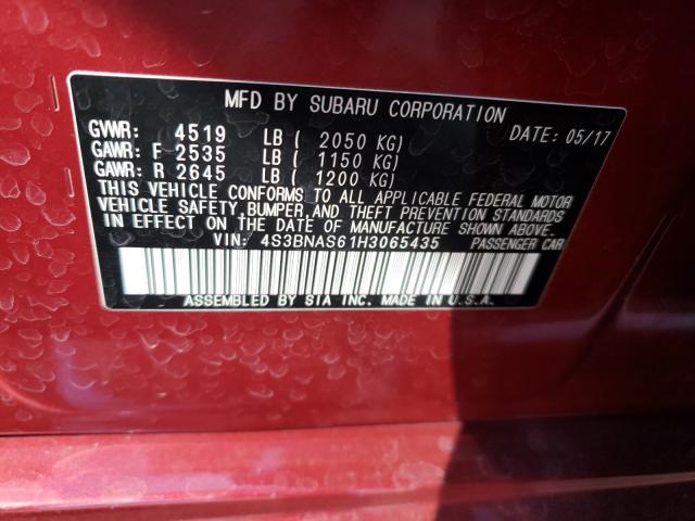 2017 SUBARU LEGACY SPO 4S3BNAS61H3065435