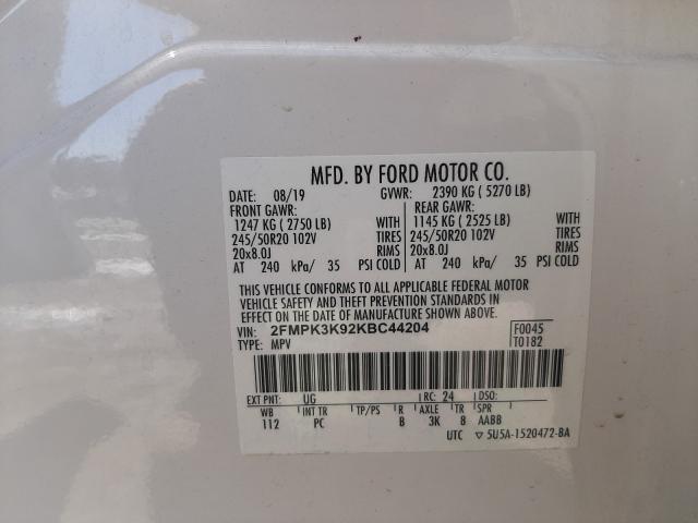 2019 FORD EDGE TITAN 2FMPK3K92KBC44204