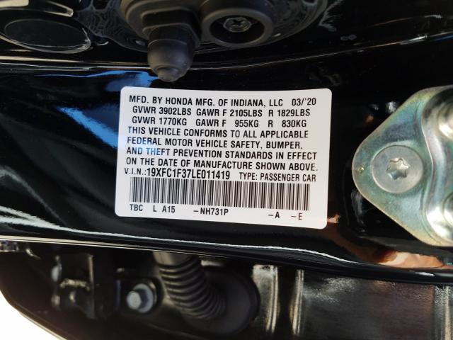 2020 HONDA CIVIC EX 19XFC1F37LE011419
