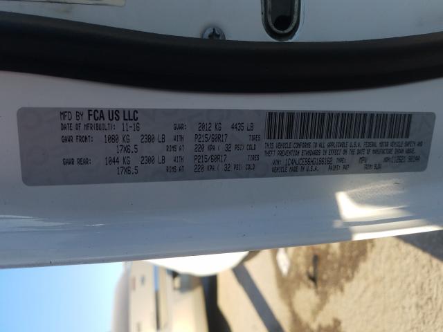 2017 JEEP COMPASS LA 1C4NJCEB6HD186162