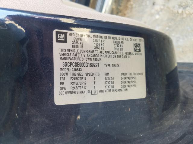2012 CHEVROLET SILVRK1500 3GCPCSE00CG169297