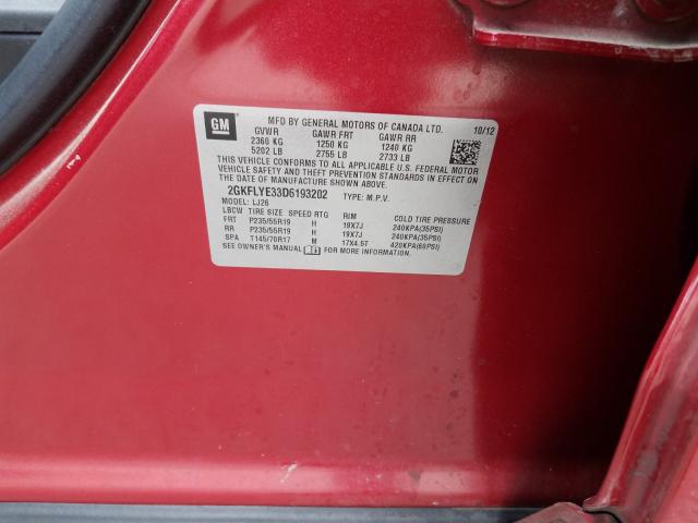 2013 GMC TERRAIN DE 2GKFLYE33D6193202
