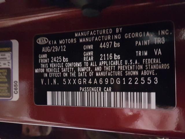 2013 KIA OPTIMA SX 5XXGR4A69DG122553