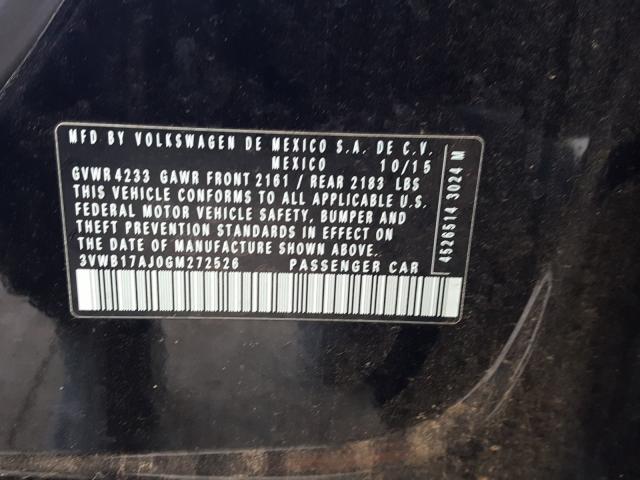 2016 VOLKSWAGEN JETTA SPOR 3VWB17AJ0GM272526