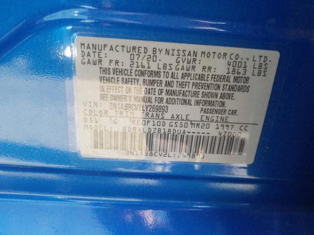 2020 NISSAN SENTRA SV 3N1AB8CV2LY269893