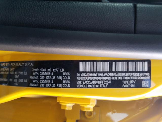 2017 JEEP RENEGADE L ZACCJABB7HPF52647