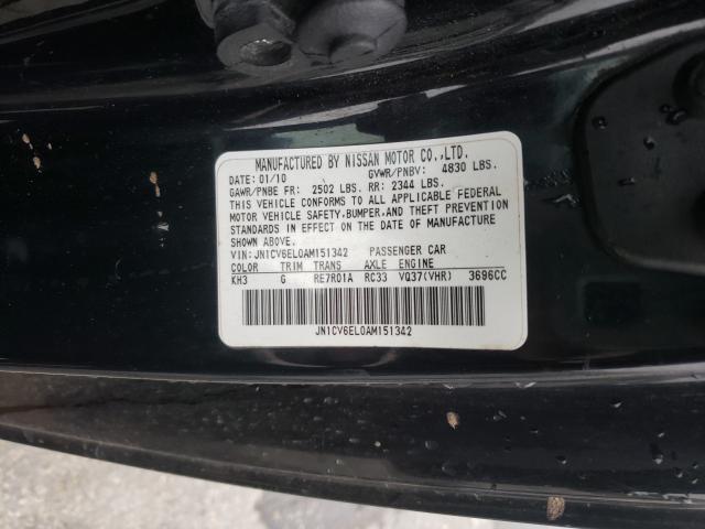 2010 INFINITI G37 JN1CV6EL0AM151342