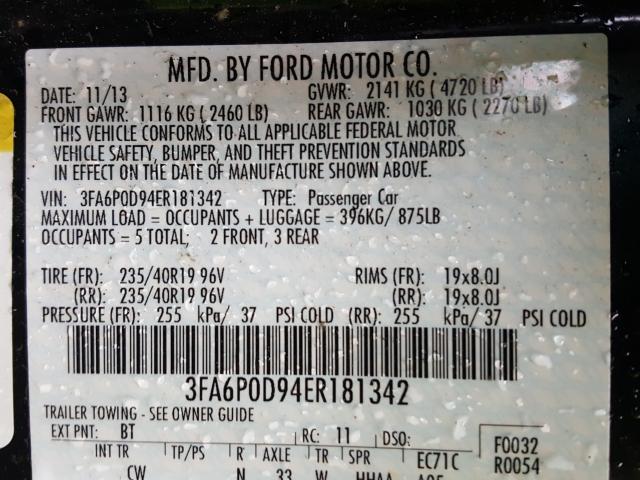 2014 FORD FUSION TIT 3FA6P0D94ER181342