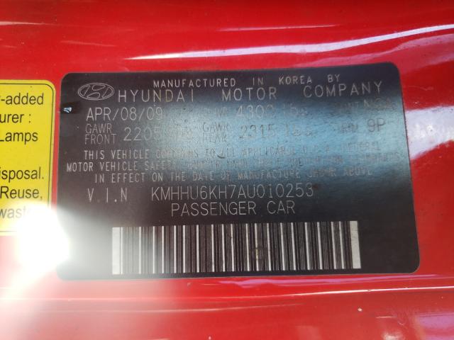 2010 HYUNDAI GENESIS CO KMHHU6KH7AU010253
