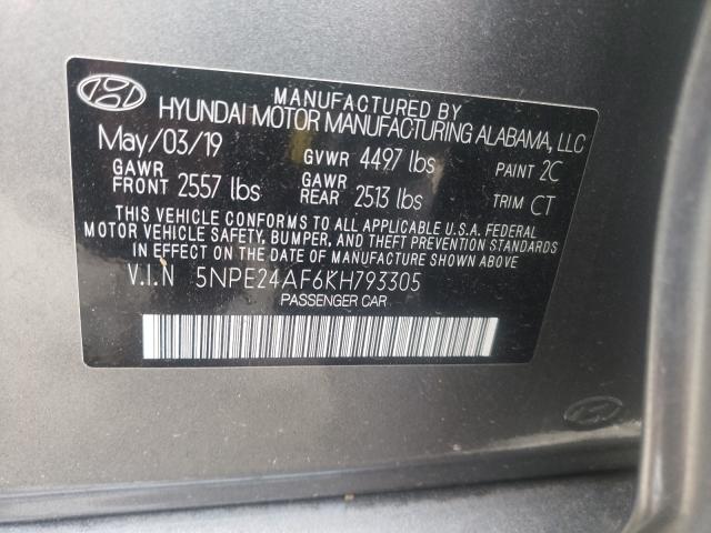 2019 HYUNDAI SONATA SE 5NPE24AF6KH793305