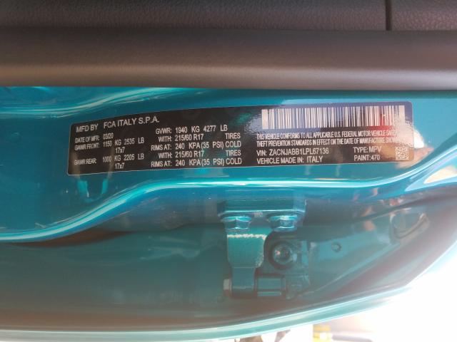 2020 JEEP RENEGADE L ZACNJABB1LPL67136