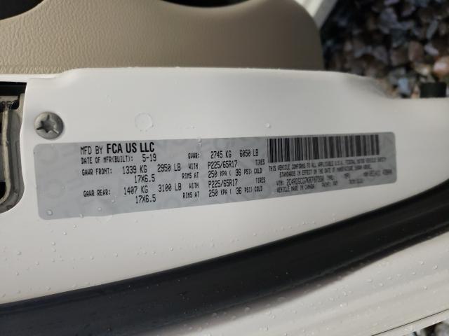 2019 DODGE GRAND CARA 2C4RDGCG7KR707330