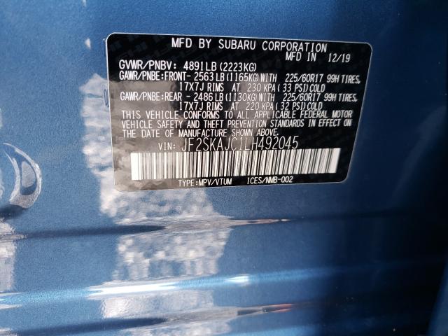 2020 SUBARU FORESTER P JF2SKAJC1LH492045