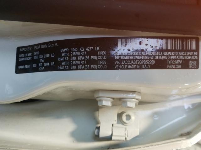2016 JEEP RENEGADE L ZACCJABT2GPD52959