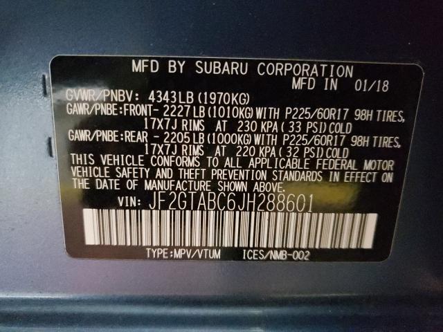 2018 SUBARU CROSSTREK JF2GTABC6JH288601