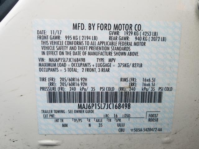 2018 FORD ECOSPORT S - MAJ6P1SL7JC168498