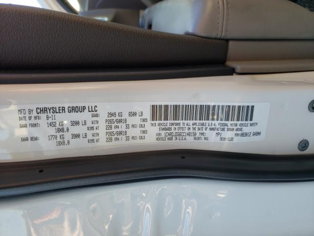 2012 DODGE DURANGO CR 1C4RDJDG6CC148150