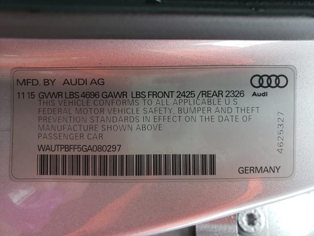 2016 AUDI A3 E-TRON WAUTPBFF5GA080297