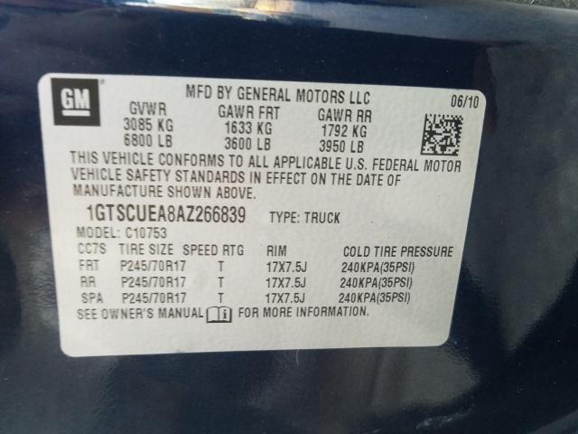 2010 GMC SIERRA C15 1GTSCUEA8AZ266839